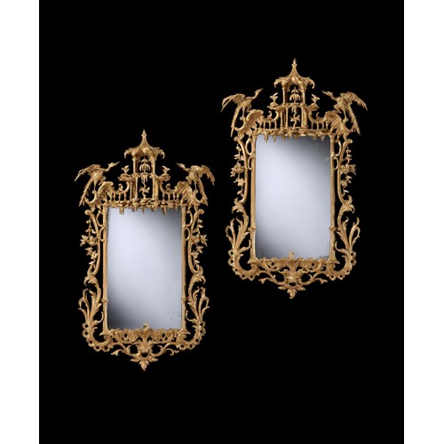A PAIR OF GEORGE III GILTWOOD MIRRORS

